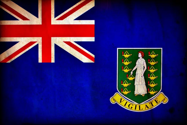Bandera Grunge Islas Vírgenes Británicas — Foto de Stock