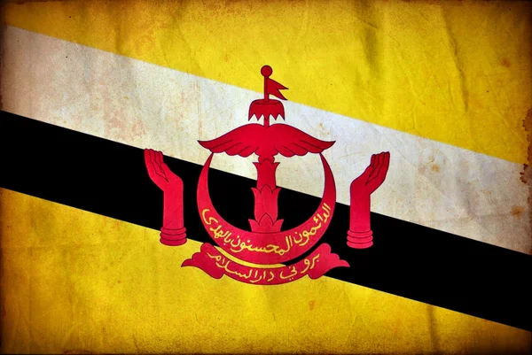 Brunei grunge flag — Stock Photo, Image