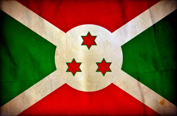 Vlag van Burundi grunge — Stockfoto