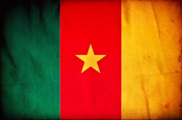 Kamerun Grunge Flagge — Stockfoto