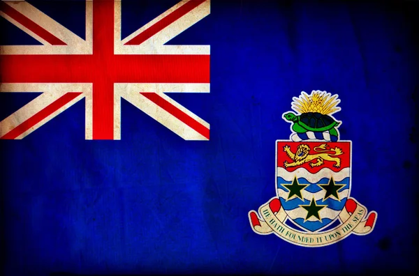 Caymaneilanden grunge vlag — Stockfoto