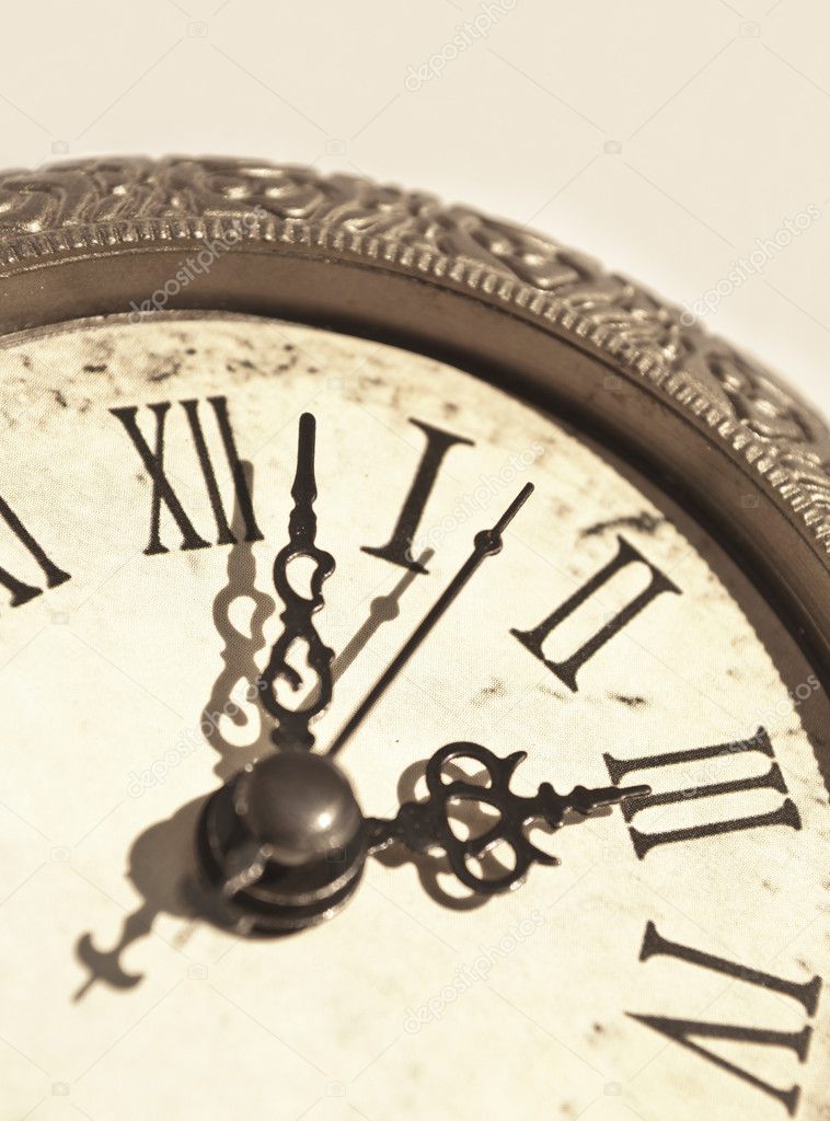 Vintage clock close-up