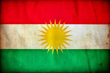 Kurdistan grunge flag clipart