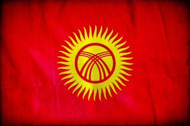 Kyrgyzstan grunge flag clipart