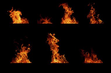 Fire flame set clipart