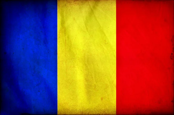 Tchad grunge flagga — Stockfoto