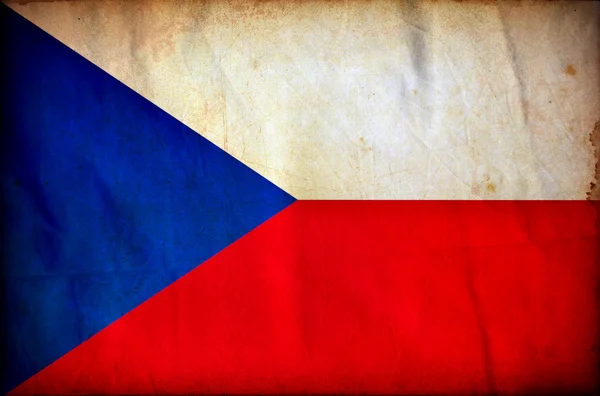 Checz Republiek grunge vlag — Stockfoto