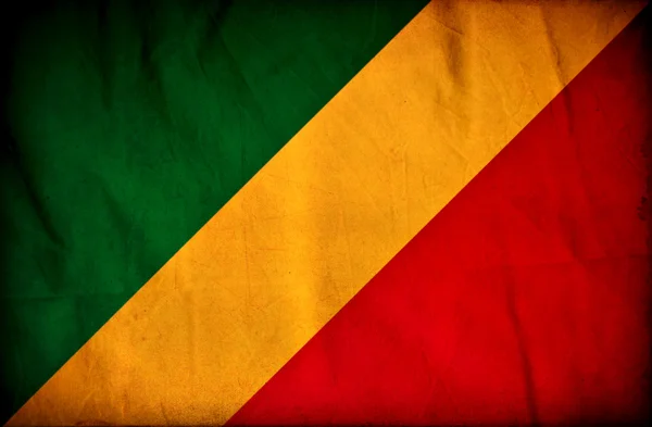 Kongo grunge flagga — Stockfoto