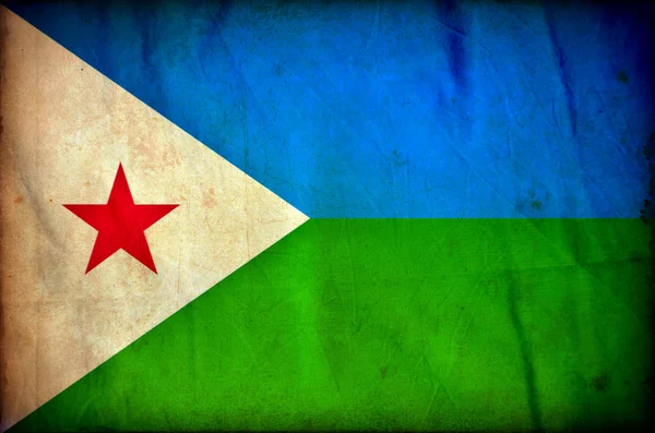Djibouti grunge flag — Stock Photo, Image