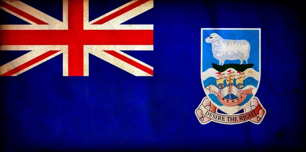 Прапор Фолклендських островах гранж — стокове фото