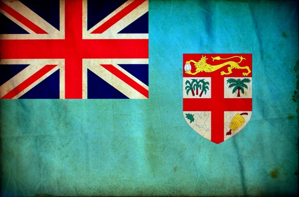 Drapeau grunge Fidji — Photo