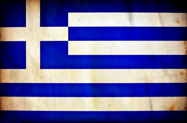 Greece grunge flag — Stockfoto
