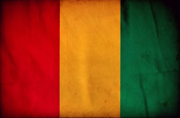 Guinea-Grunge-Flagge — Stockfoto