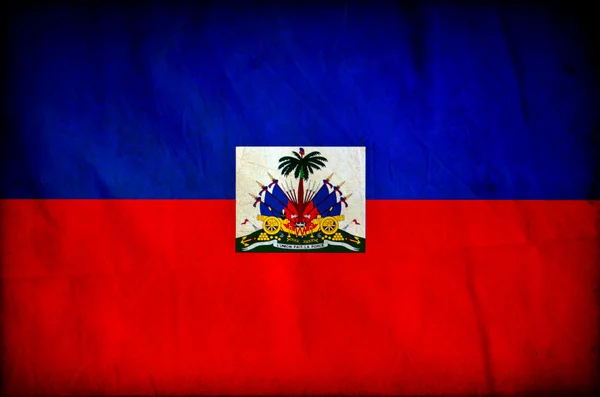 Haïti drapeau grunge — Photo