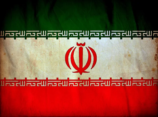 Гранж-флаг Ирана — стоковое фото