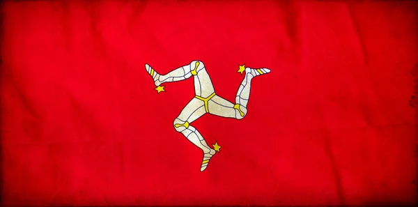 Isle of Man Grunge Flagge — Stockfoto