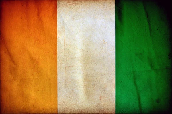 Bandera grunge de Costa de Marfil — Foto de Stock