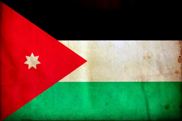 Jordan grunge flagga — Stockfoto