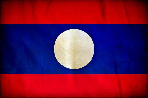 Laos grunge bayrağı — Stok fotoğraf