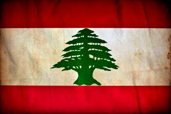Гранж-флаг Ливана — стоковое фото