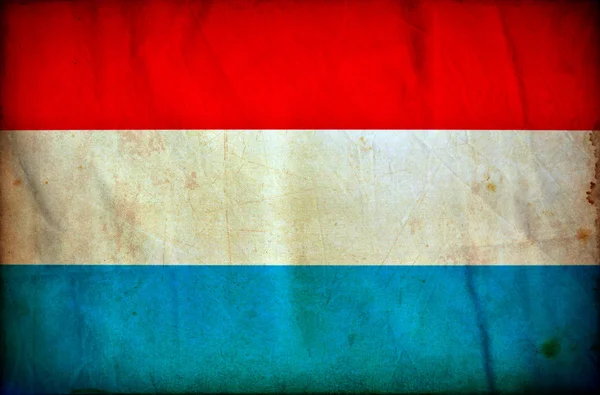 卢森堡 grunge 旗 — 图库照片