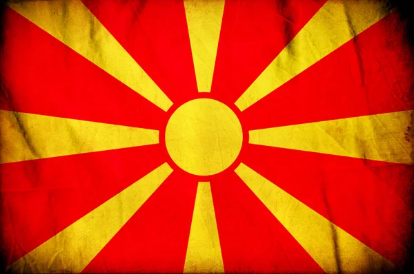 Mazedonien Grunge Flagge — Stockfoto
