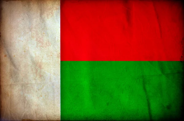 Bandeira do grunge de Madagáscar — Fotografia de Stock