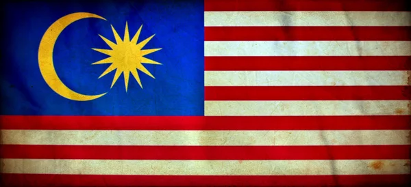 Malajsie grunge vlajka — Stock fotografie