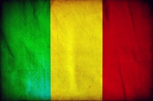 Mali grunge zászló — Stock Fotó