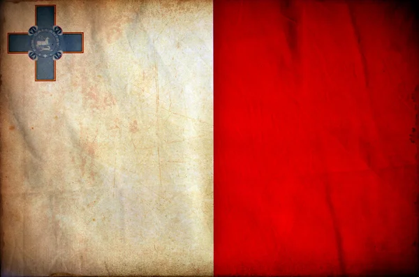 Malta grunge flagga — Stockfoto