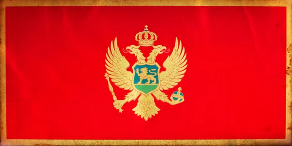 Grunge σημαία του Μαυροβουνίου — Φωτογραφία Αρχείου