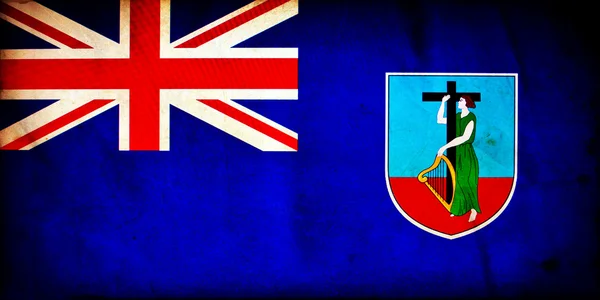 Vlajka Montserratu grunge — Stock fotografie