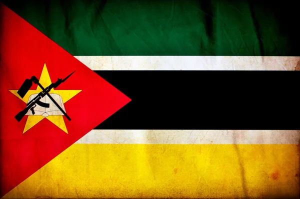 Moçambique grunge flagga — Stockfoto