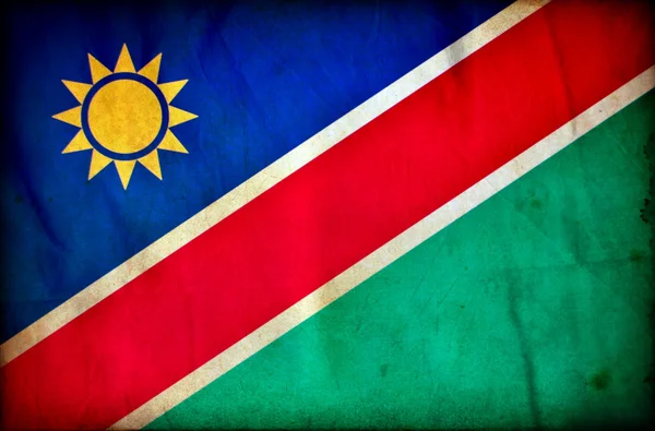Гранж-флаг Намибии — стоковое фото