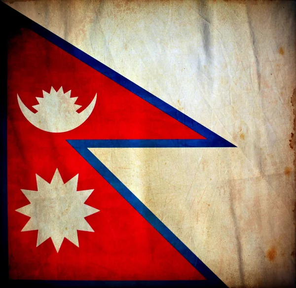 Прапор Непалу гранж — стокове фото