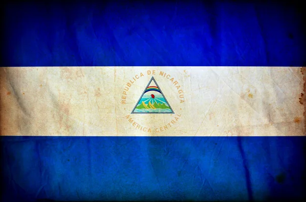 Bandera grunge Nicaragua —  Fotos de Stock