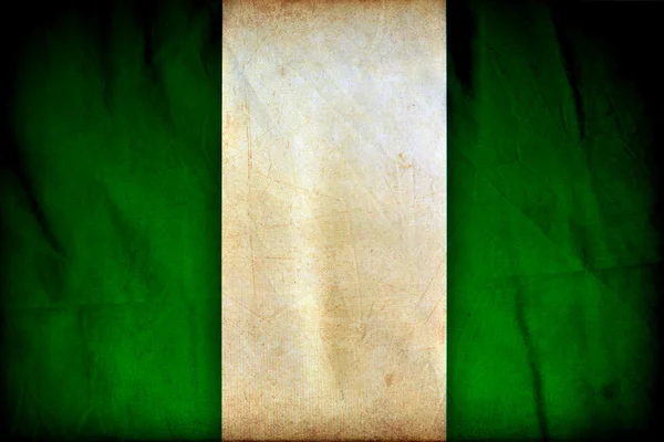 Гранж-флаг Нигерии — стоковое фото