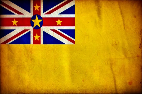 Vlag van Niue grunge — Stockfoto