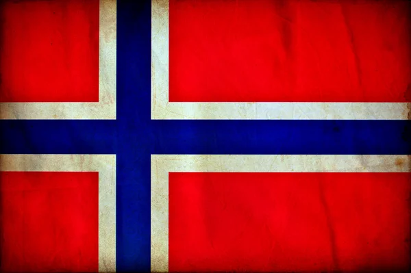 Norwegische Grunge-Flagge — Stockfoto