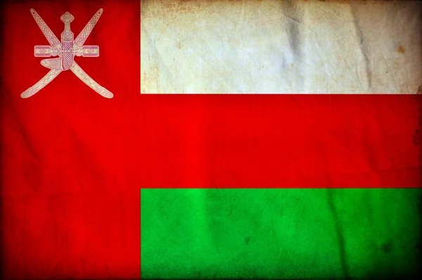 Bandiera grunge Oman — Foto Stock
