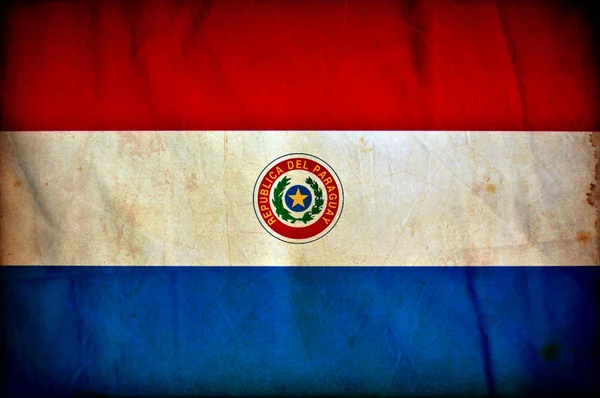 巴拉圭 grunge 旗 — 图库照片