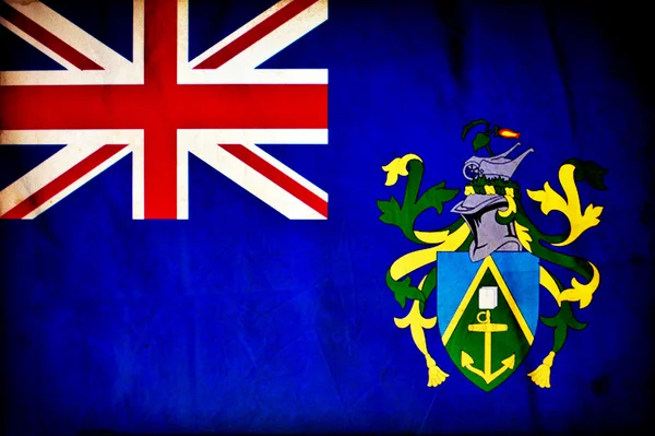 Bandera Grunge Islas Pitcairn — Foto de Stock