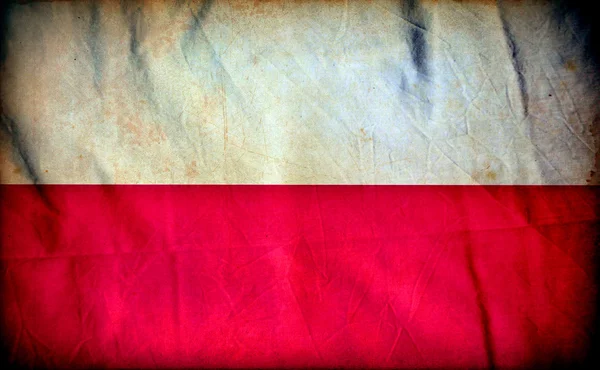 Bandera grunge de Polonia — Foto de Stock