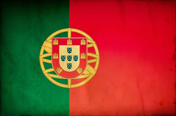 Portugiesische Grunge-Flagge — Stockfoto