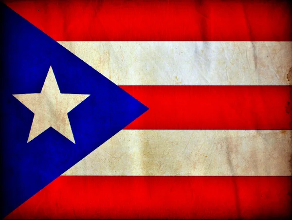 波多黎各 grunge 旗 — 图库照片