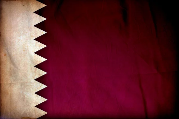 Катарский гранж-флаг — стоковое фото