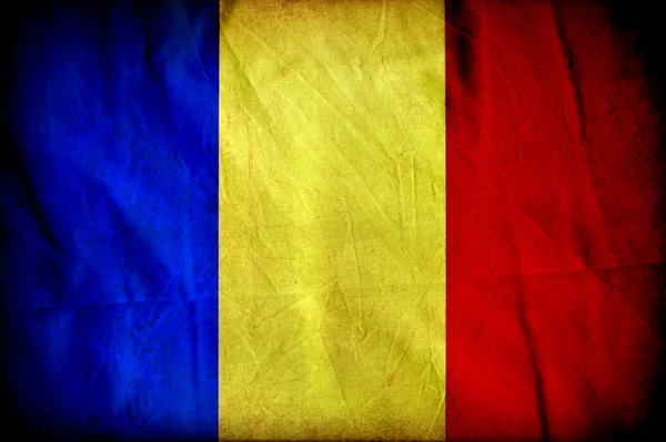 Прапор Румунії гранж — стокове фото