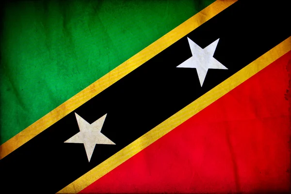 Bandeira grunge de São Cristóvão e Nevis — Fotografia de Stock