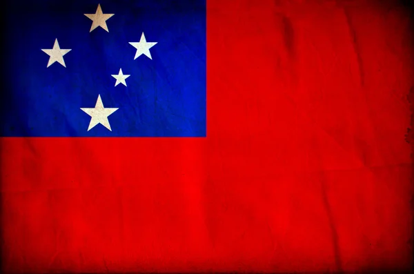 Σημαία της grunge Σαμόα — Φωτογραφία Αρχείου