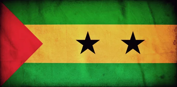 Sao Tome and Principe grunge flag — Stock Photo, Image